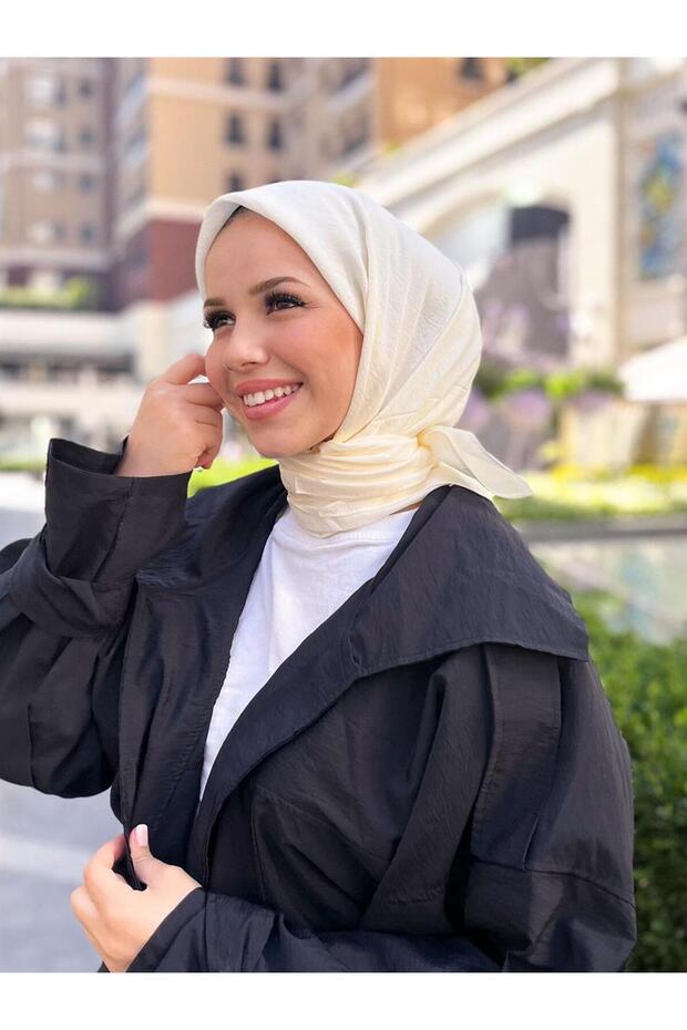 Trend Hayal Cotton Scarf - Atehyl-463 - Cream