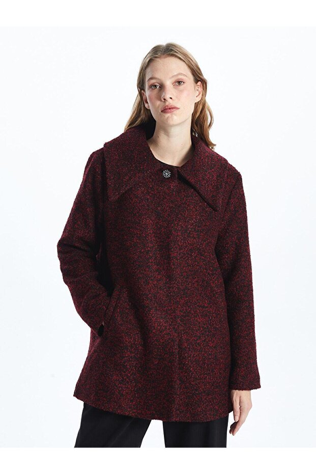 Lcw Grace Jacket Collar Women's Stamp Coat