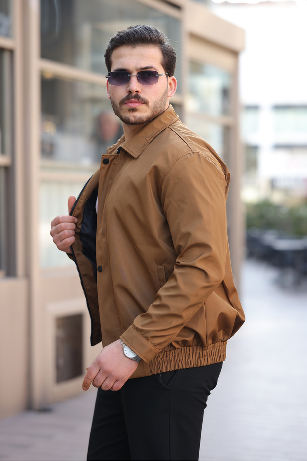 Men's Water and Windproof Oversize Relaxed Cut Waist Elastic Lined Seasonal Coat