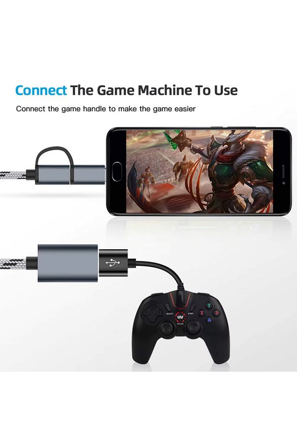 Usb 3.0 Otg To Type C Micro Usb Data Şarj Çevirici Dönüştürücü Adaptör Android Ve Macbook Uyumlu - 6