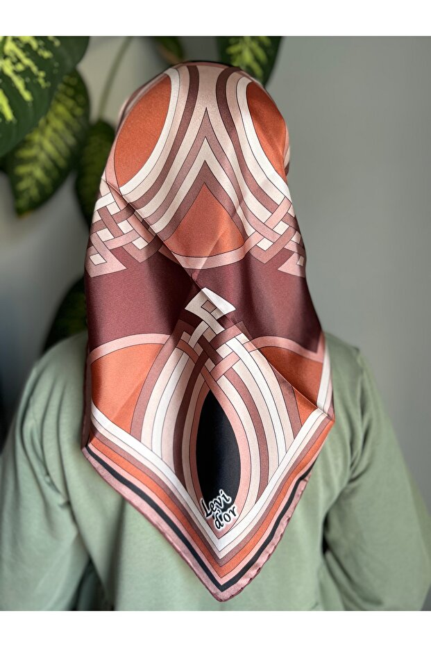 Twill İpek Eşarp Kiremit - 2