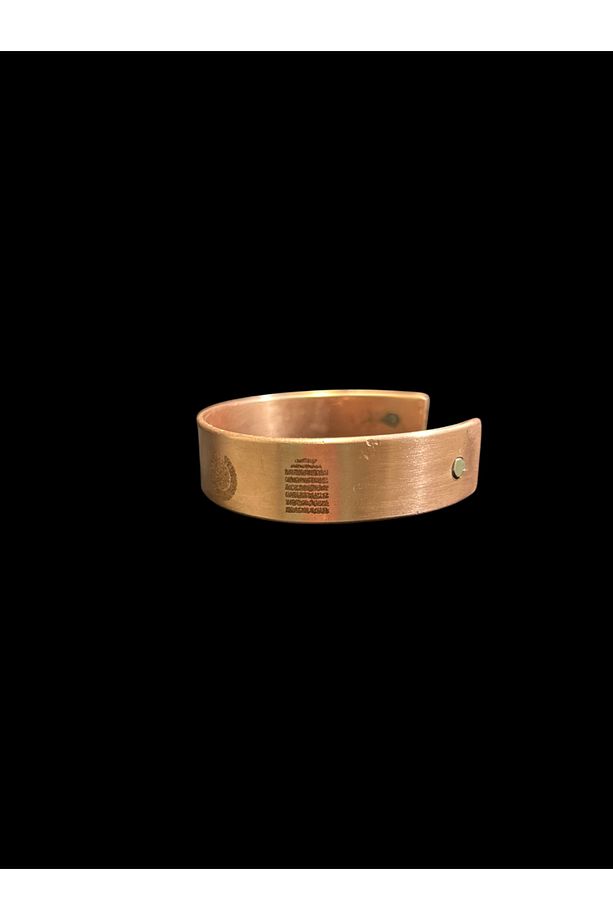 Bakır Bileklik & Yüzük 2  mm Kalınlık 16 mm Genişlik ( Dua Korumalı Zırh Korumalı ) - 2