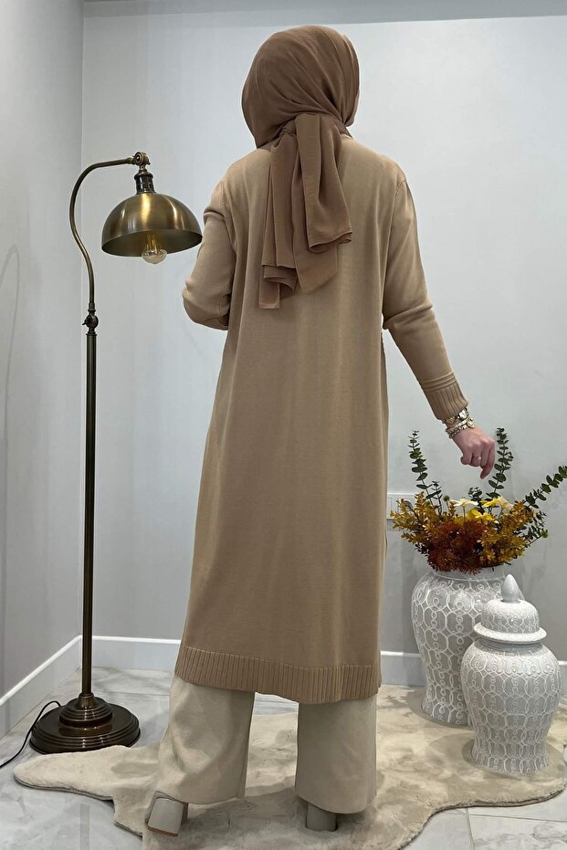 Manolya Bej Triko Hırka - 7