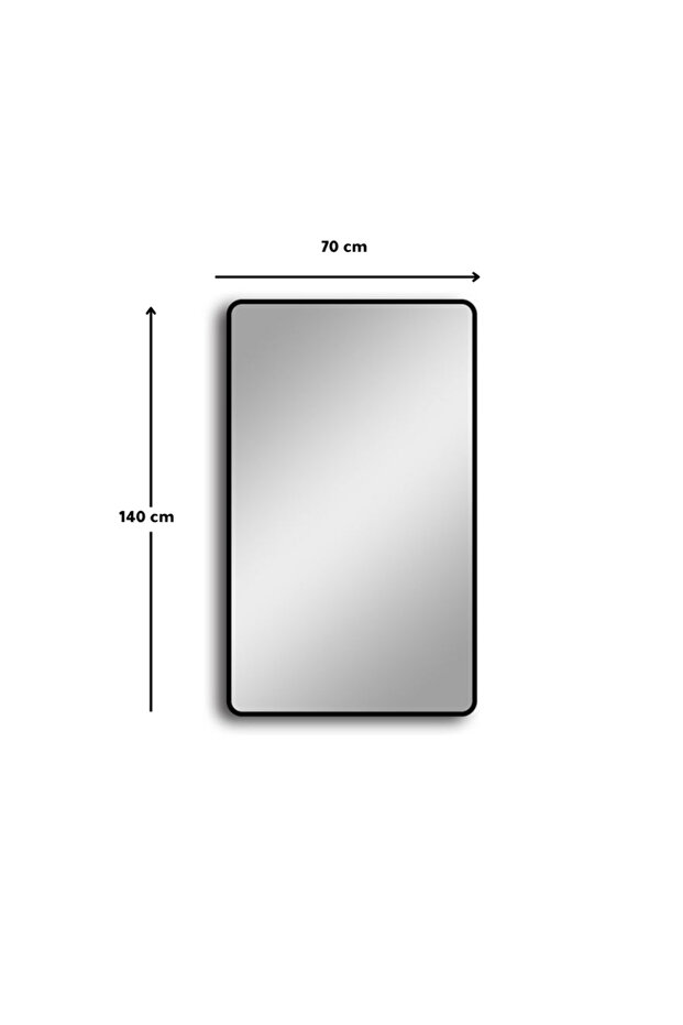 مرآة حائط - لون أسود - 3