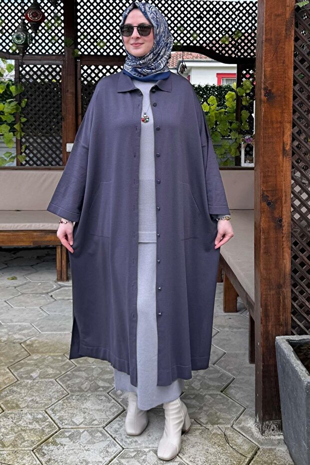 Panço Triko Hırka Antrasit - 3