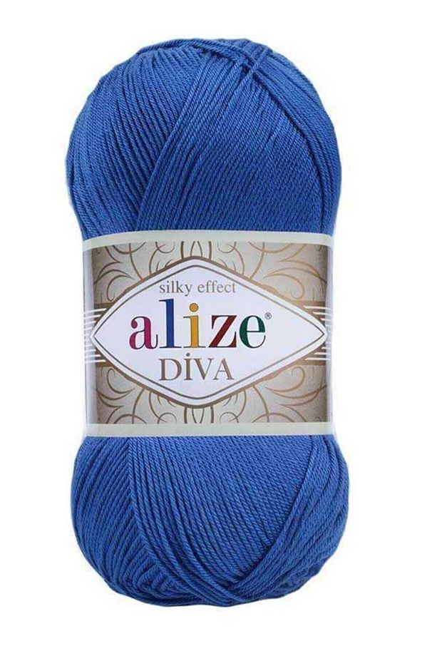 Diva Merserize ince ip Yazlık Bikini Bustiyer Bluz Örgü ipi örgü crop modelleri 132 Saks Mavisi - 1