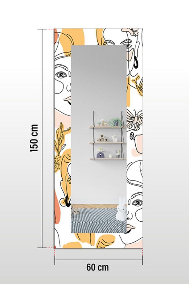Minimal Silüet Dekoratif Duvar Aynası - 4