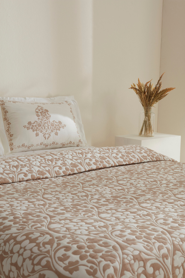 طقم مفرش سرير تيارا بيج مزدوج - 3