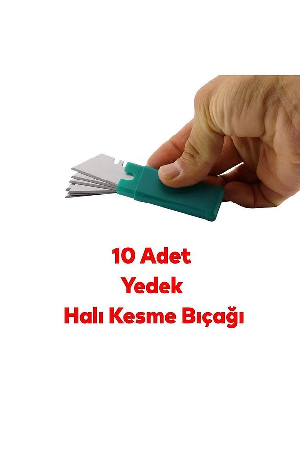 Metre Ve Maket Bıçağı Seti Şerit Metre Halı Kesme Maket Bıçağı Yedek Bıçak 10'lu Total TOS23037E - 6