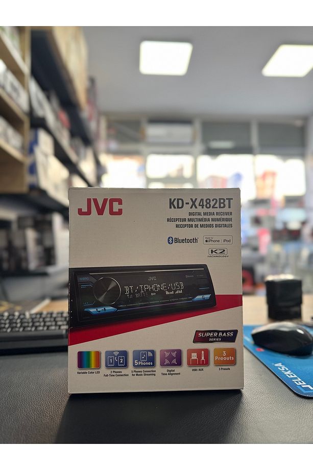 Kd-x482bt 3 Amfi Çıkışlı Bluetooth/usb/aux/fm/kumanda Yoktur/rgb Tuş Işığı Profesyonel Oto Teyp - 1