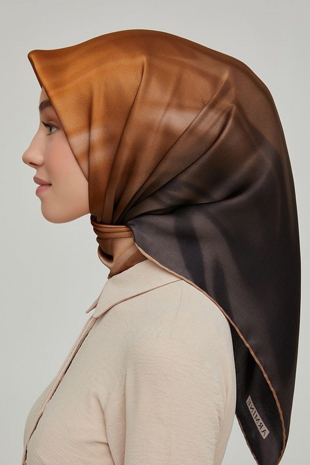 Nostalji Serisi Twill İpek Eşarp 8624D-37 - 4