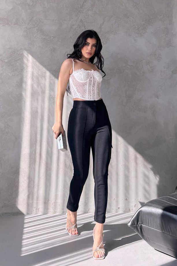 MNG Model Ön Arka Çimalı Dar Paça Pantolon - 2