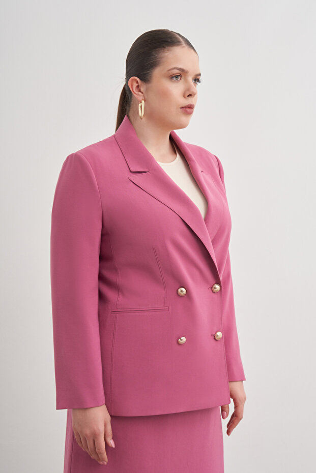 Kruvaze Dokuma Ceket - 3