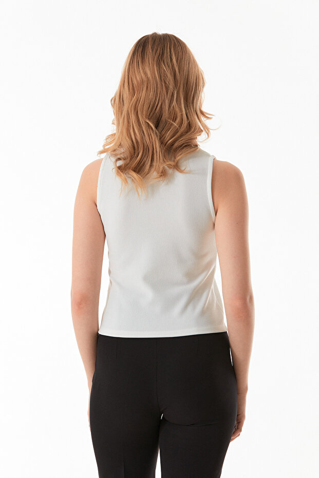 Basic Fitilli Düğmeli Yelek - 4