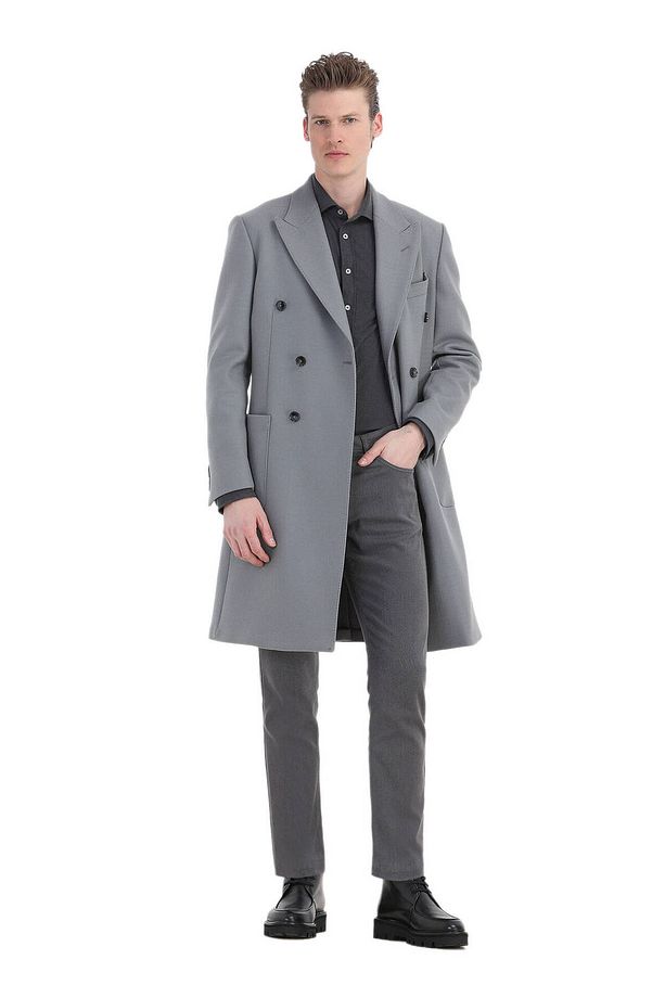 Antrasit Düz Regular Fit Dokuma Casual Gömlek - 3