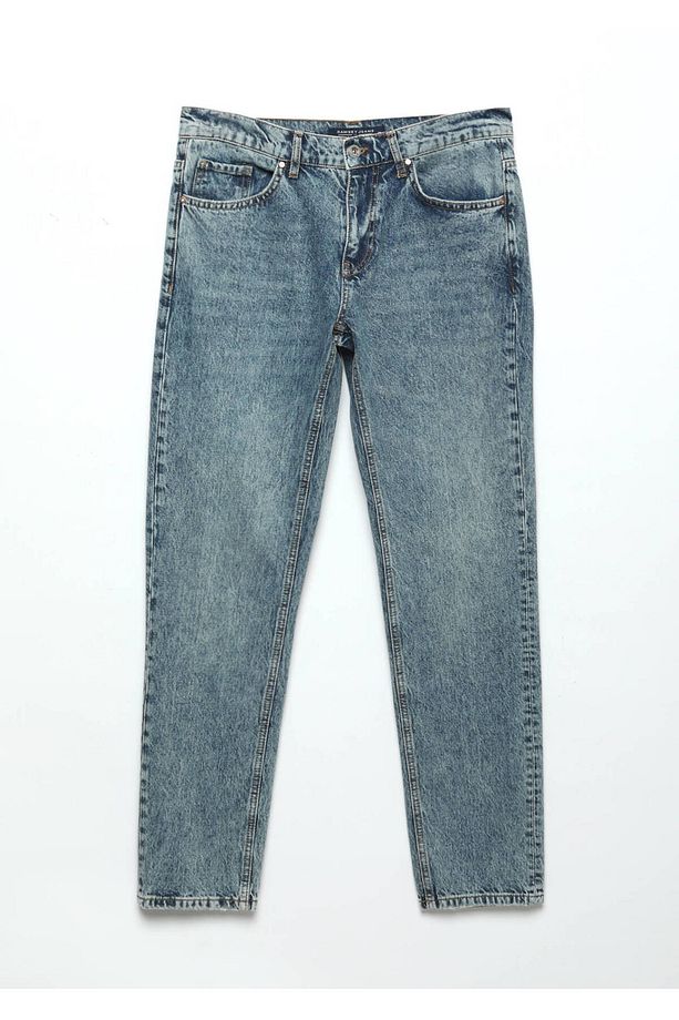 Mavi Düz Regular Fit Denim %100 Pamuk Pantolon - 7