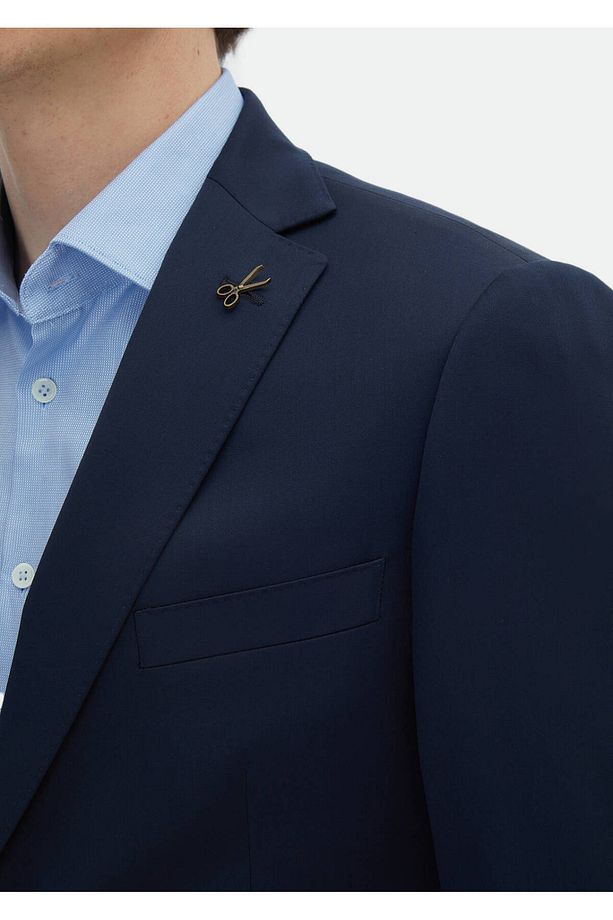 Saks Düz Regular Fit %100 Yün Takım Elbise - 5