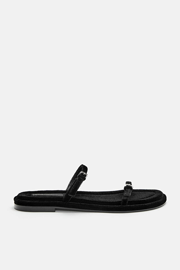 Kadife düz terlik - 2