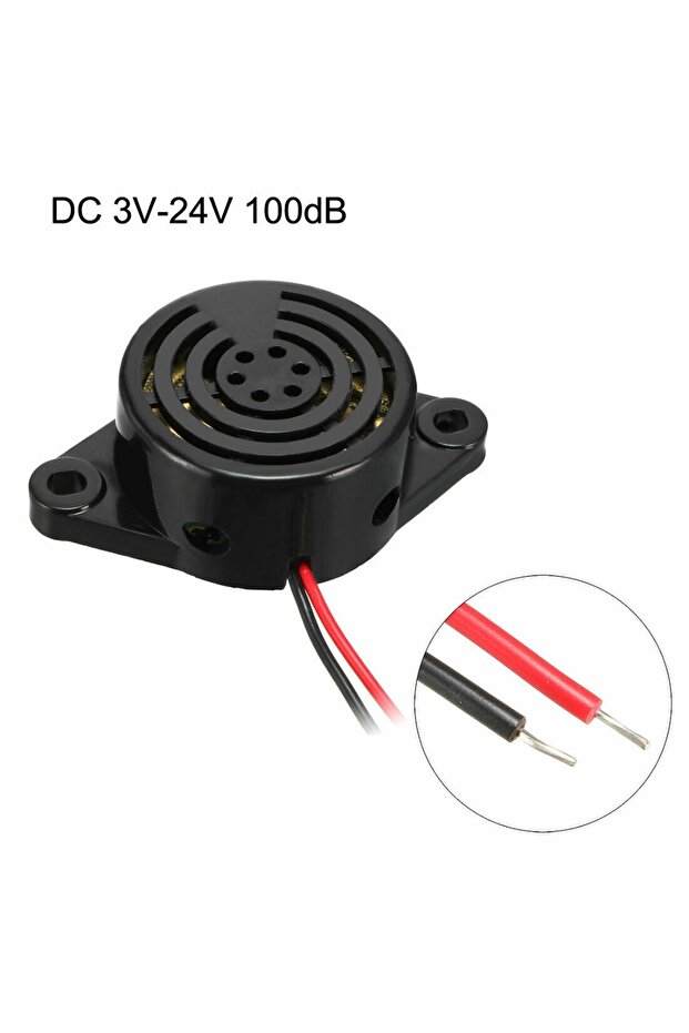 1Pc Alarm High-decibel DC3V-24V 100dB Electronic Buzzer Beep Tone Alarm Ringer Continuous Sound F...
