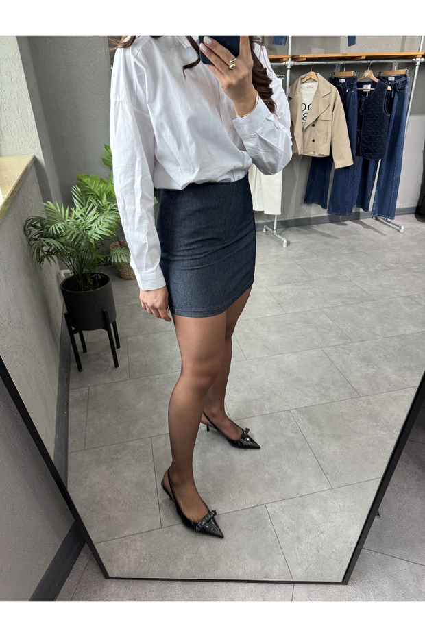 Mavi Denim Kadın Mini Etek - 5