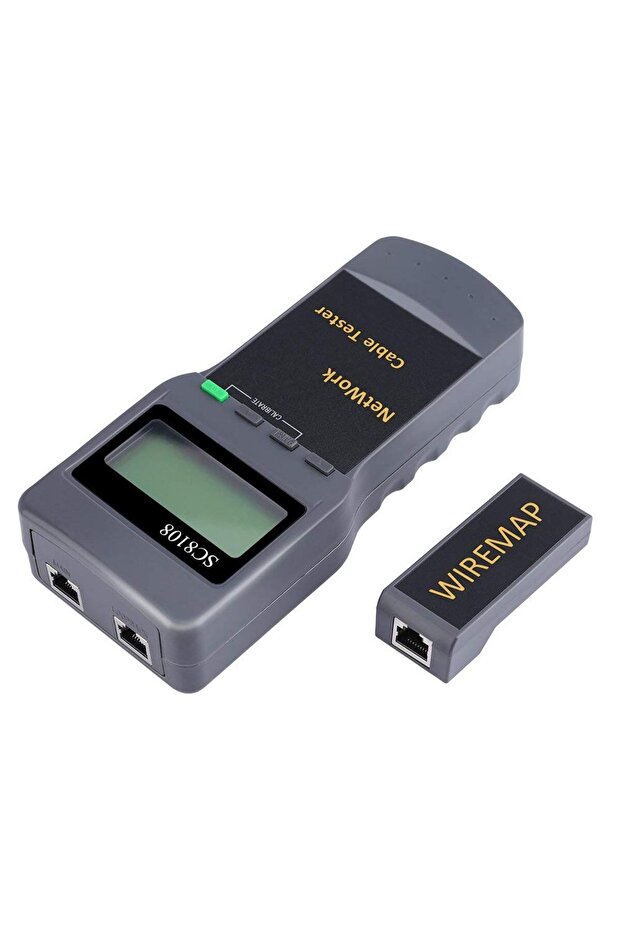 Portable SC8108 LCD Network Tester Meter RJ45 Cat5e Cat6 UTP Unshield LAN Cable Tester & Meter RJ... - 5