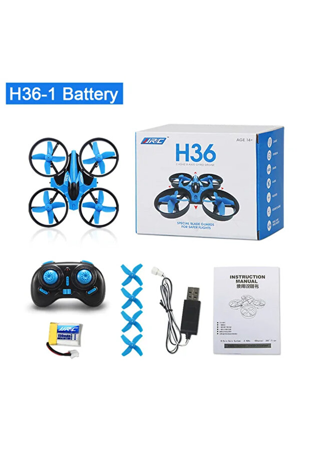 blue H36 Mini Drone 6-Axis Headless FPV Drones Pocket Remote Control Helicopter Plane RC Dron Quadco