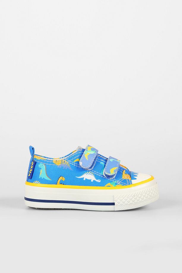 Done Desenli Erkek Okul Öncesi Saks Mavi Sneaker - 1