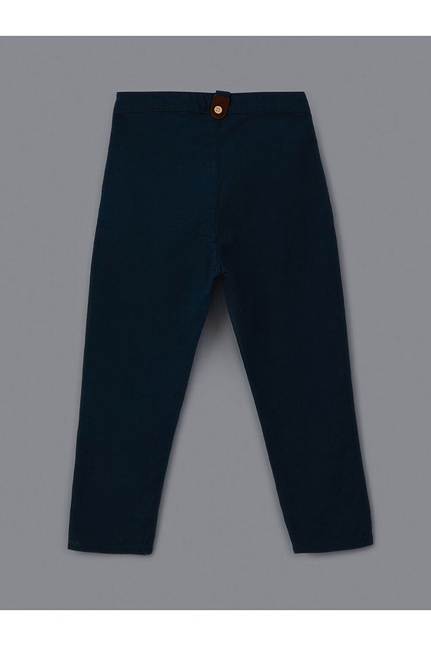 LCW Kids Beyaz Papyon Erkek Çocuk Gömlek ve Pantolon 2'li - 5