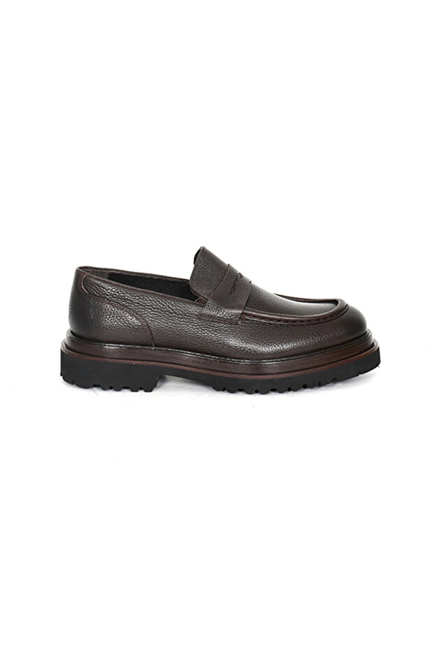 Genuine Floater Leather Eva Sole Loafer Model Men's Shoes - 3420