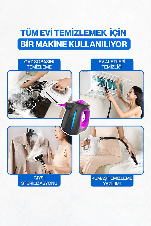 1350W 550Ml Basınçlı Buharlı Temizleyici Mutfak Fayans Ocak Derz Ve Çok Amaçlı Temizleme - 5