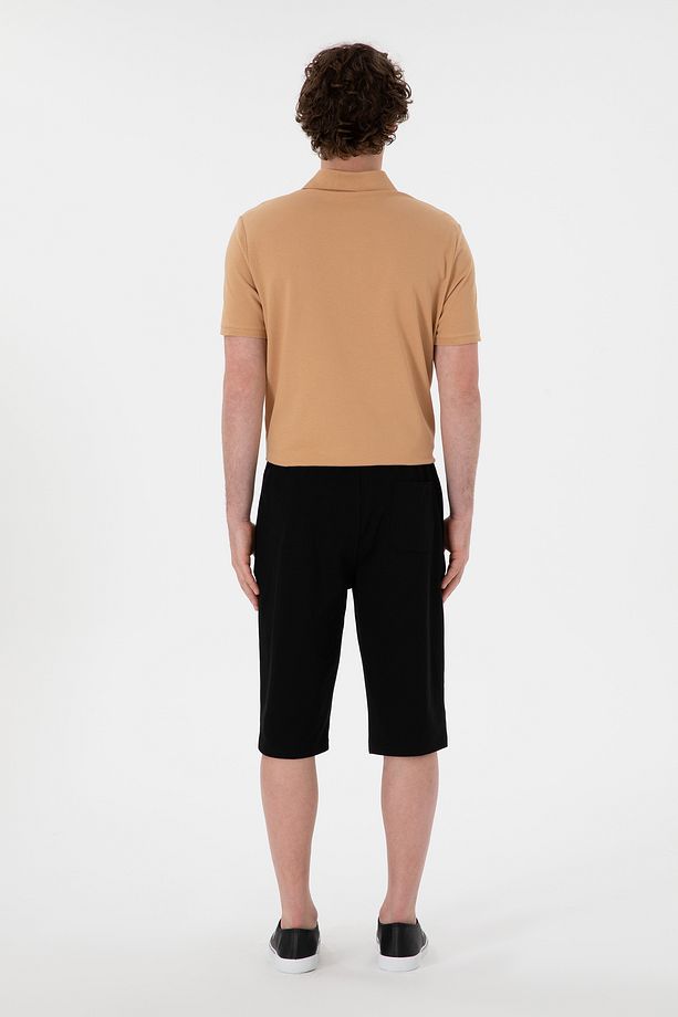 Erkek Regular Fit Siyah Örme Şort 50298039-VR046 - 4