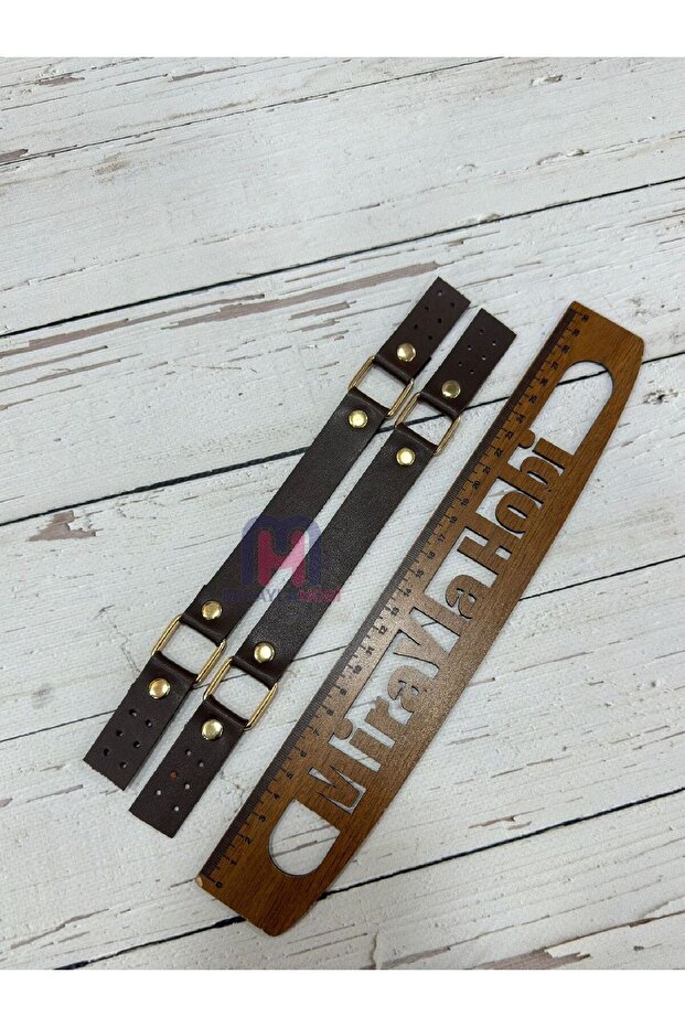 Leather Cell Hand Grip 1 Pair Brown