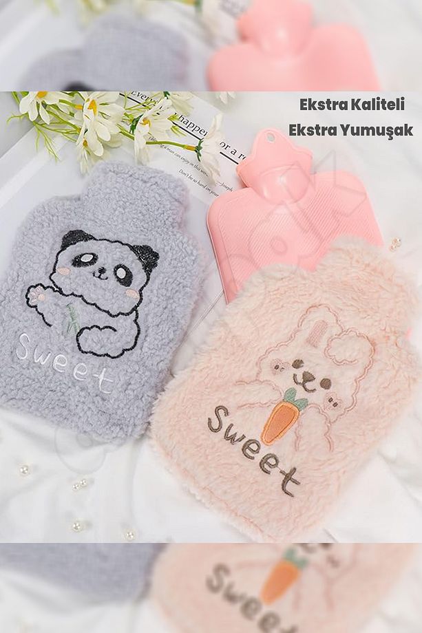 Mini Peluş Su Torbası - Sweet Su Torbası - Yumaşacık - Polar Kılıflı Bebek Sıcak Su Torbası - 1 ADET - 1