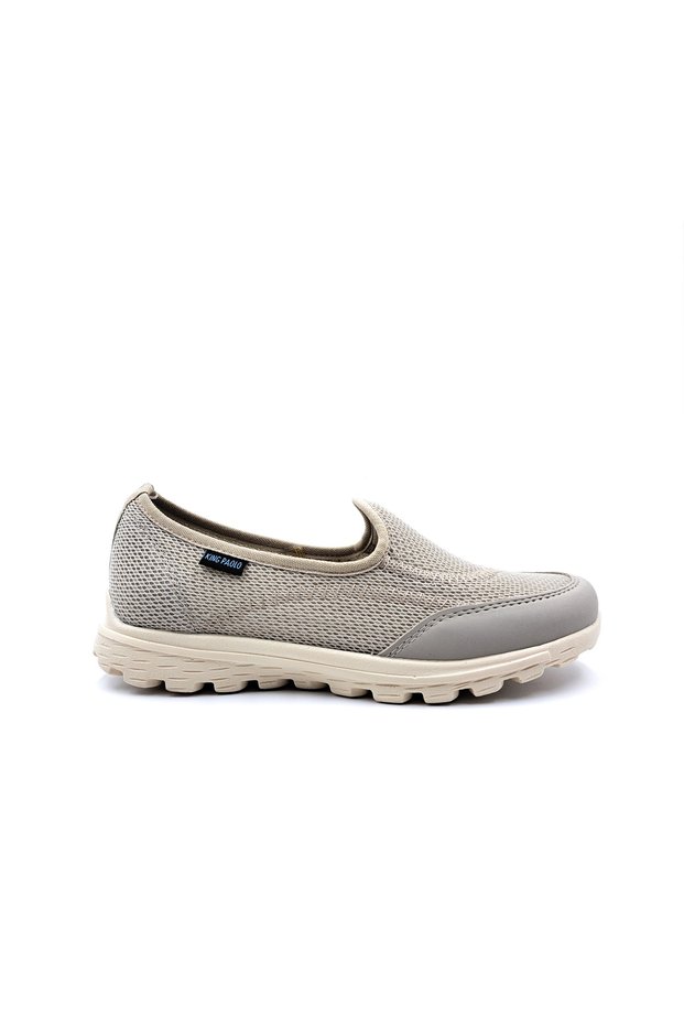 Krakers Anatomical Sole Laceless Women's Beige Color Textile Casual Shoes