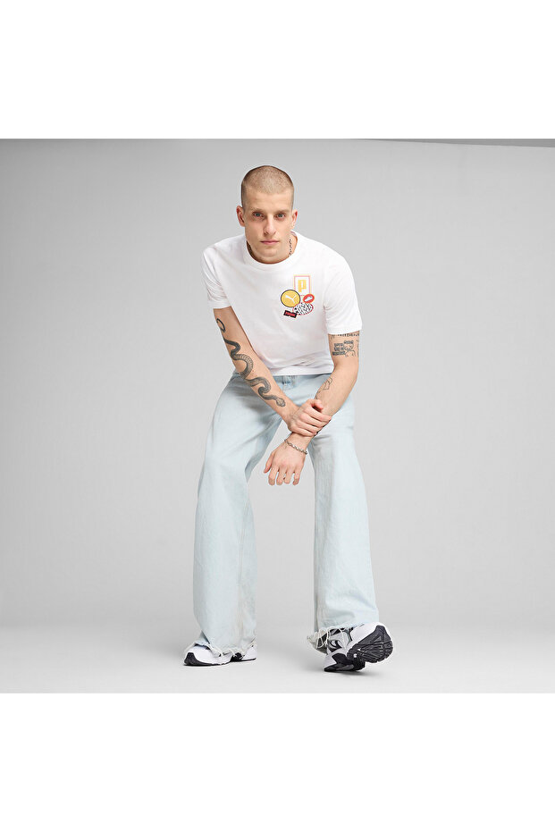 Graphics Icon Unisex Beyaz Günlük Stil T-Shirt 68482902 - 3