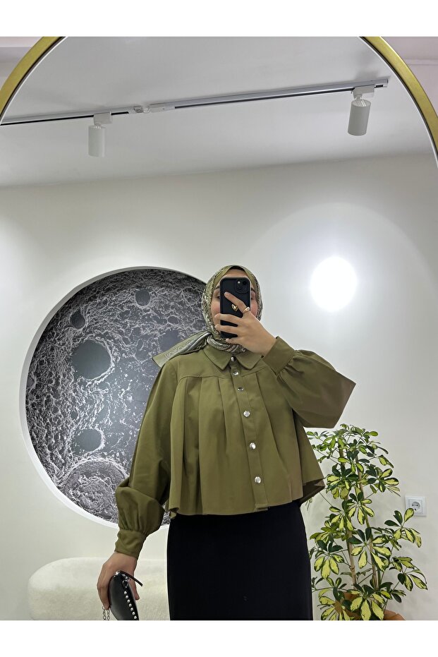 Kısa Pileli Ceket - 4