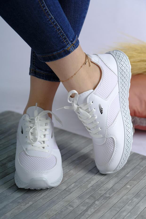 Monica Kalın Taban Fileli Kadın Sneaker - 5