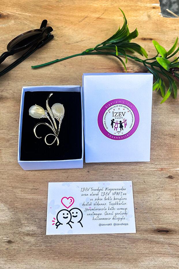 Sedef taşlı Broş - 3