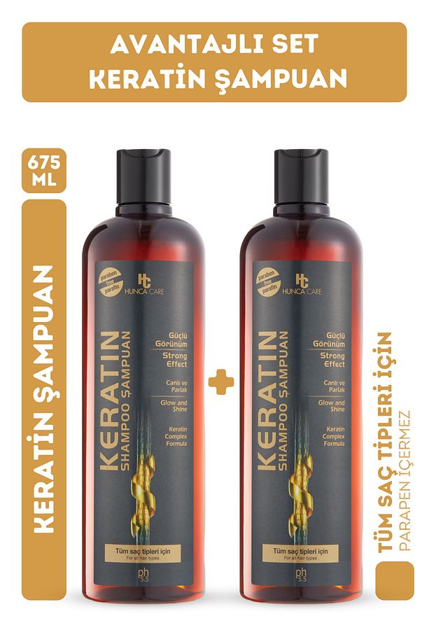 Keratin Complex Şampuan, Besleyici Ve Onarıcı , Tüm Saç Tipleri Için ( 2 Adet X 675 ml ) - 1