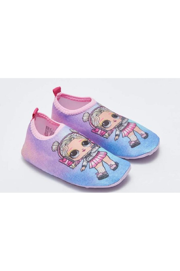 Girl's Printed Pink Non-Slip Sole Pool Sea Shoes