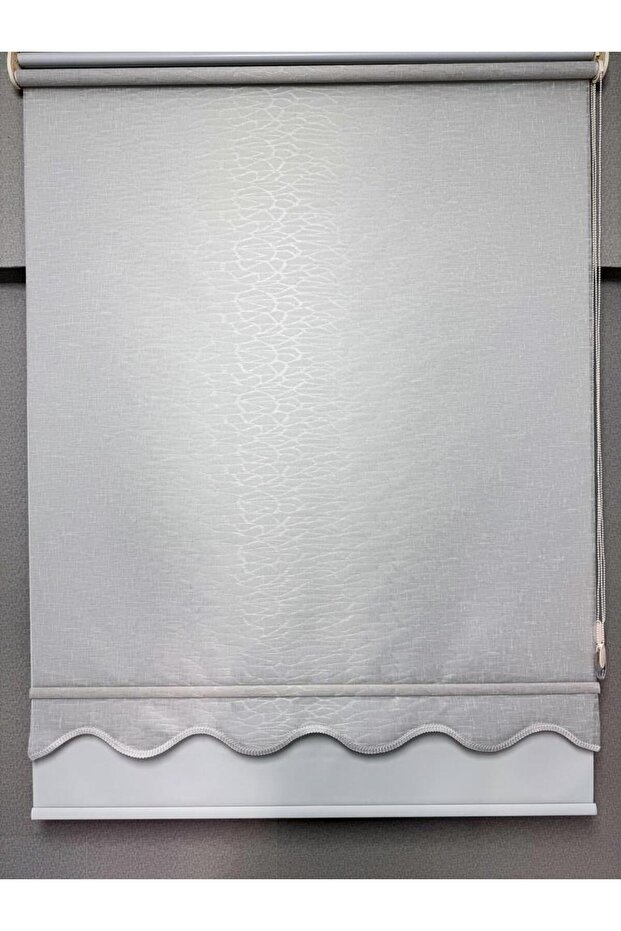 Keten Kumaşlı Çift Mekanizmalı Tül Stor Perde TSK1004 - 6