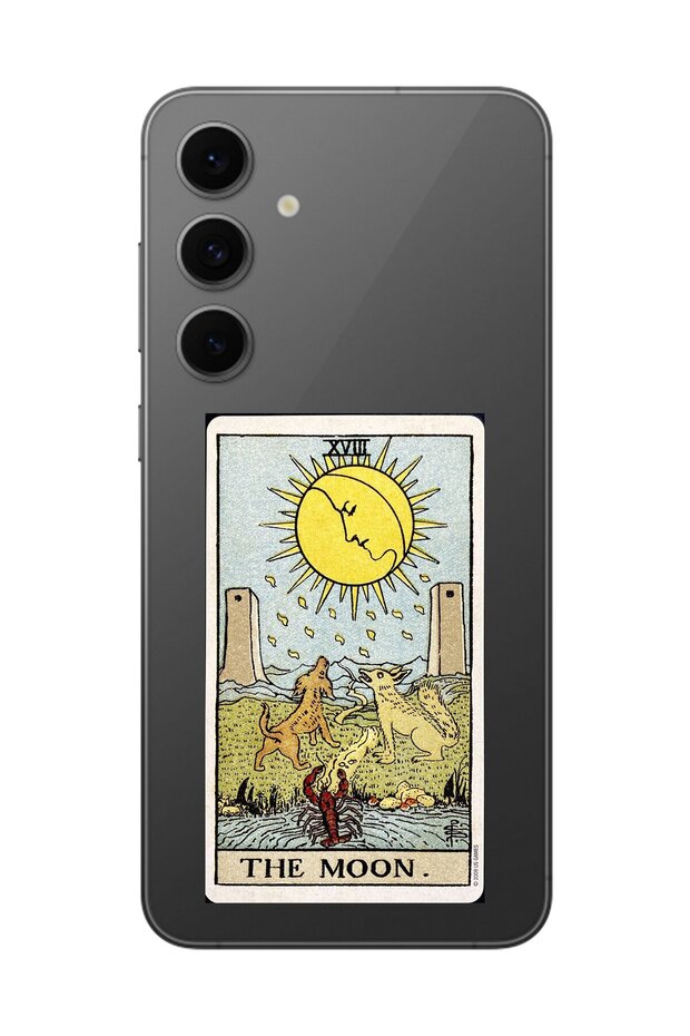 Samsung Galaxy S24 Fe Compatible Transparent Case the Moon Design
