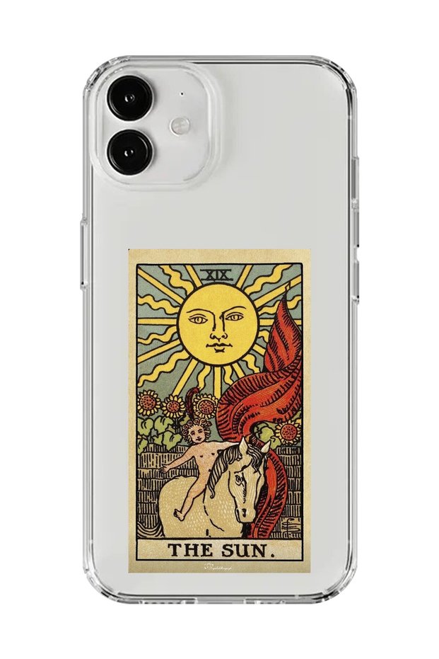 حافظة شفافة متوافقة مع هاتف iPhone 12 Mini بتصميم الشمس