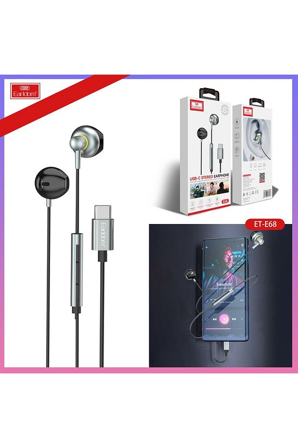 realme 11 Pro 12 Pro GT 2 Pro GT3 Type C Kulaklık-Ear-E68 - 2