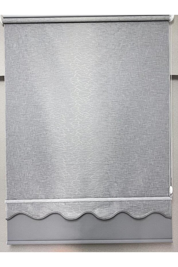 Keten Kumaşlı Çift Mekanizmalı Tül Stor Perde TSK1004 - 6