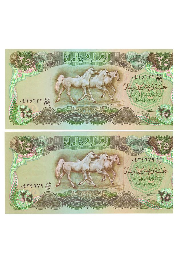 2 Adet Irak 25 Dinar Yabancı Kağıt Para Çil Koleksiyon Görseldeki Ürün / 138 - 1