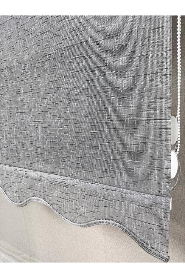 Keten Kumaşlı Çift Mekanizmalı Tül Stor Perde TSK1004 - 5