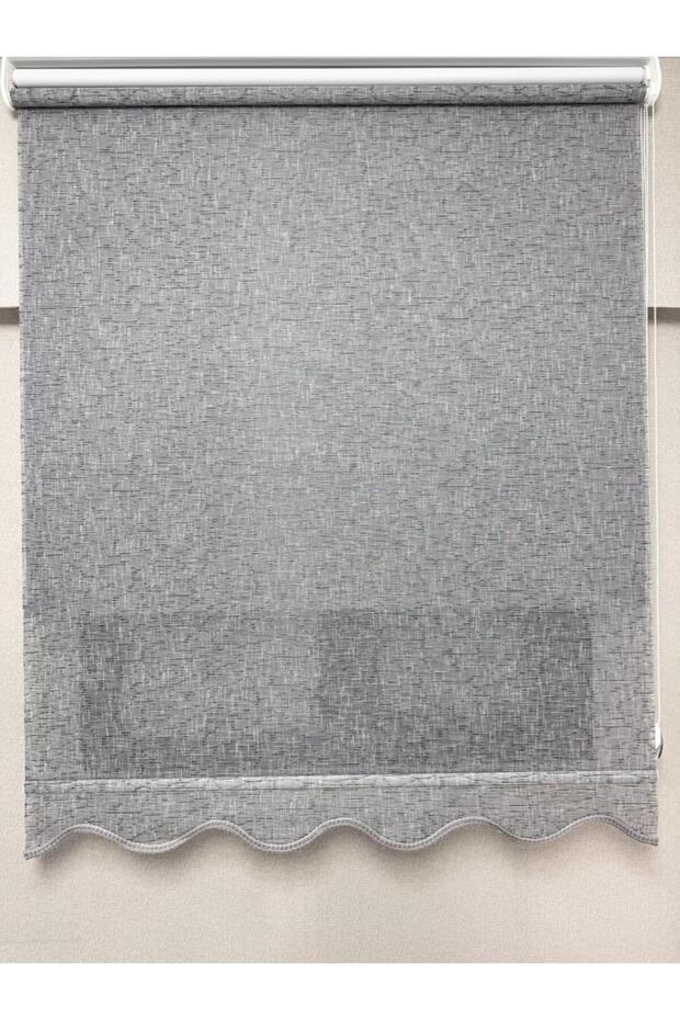 Keten Kumaşlı Çift Mekanizmalı Tül Stor Perde TSK1004 - 3