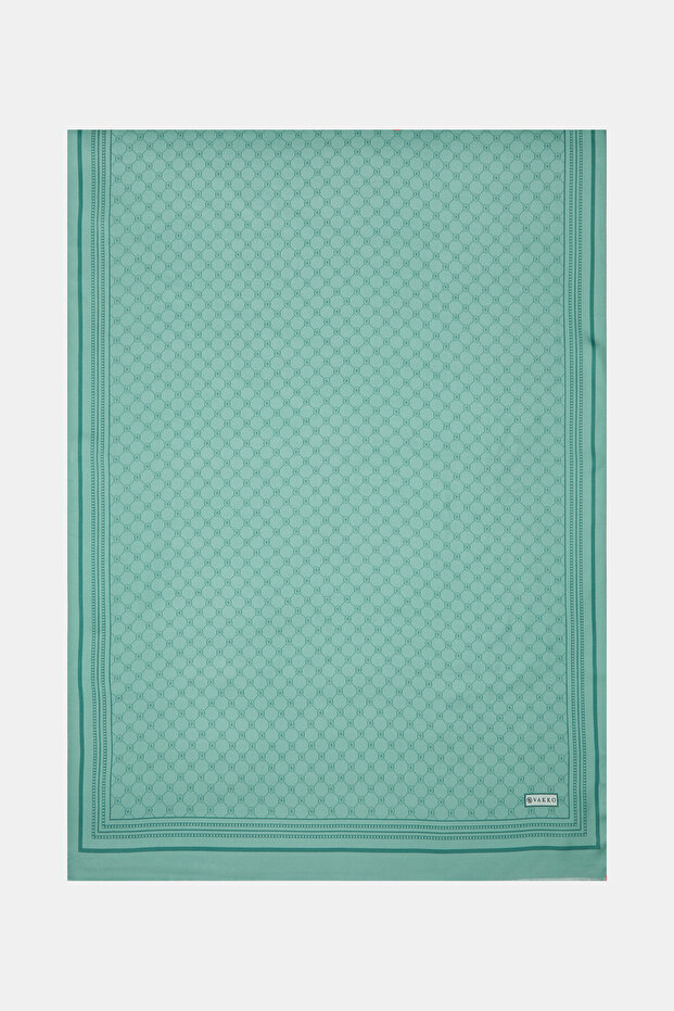 MONOGRAM DESENLİ İPEK ŞAL - 1