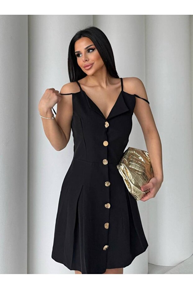 OMUZ ASKILI ELBİSE - 1